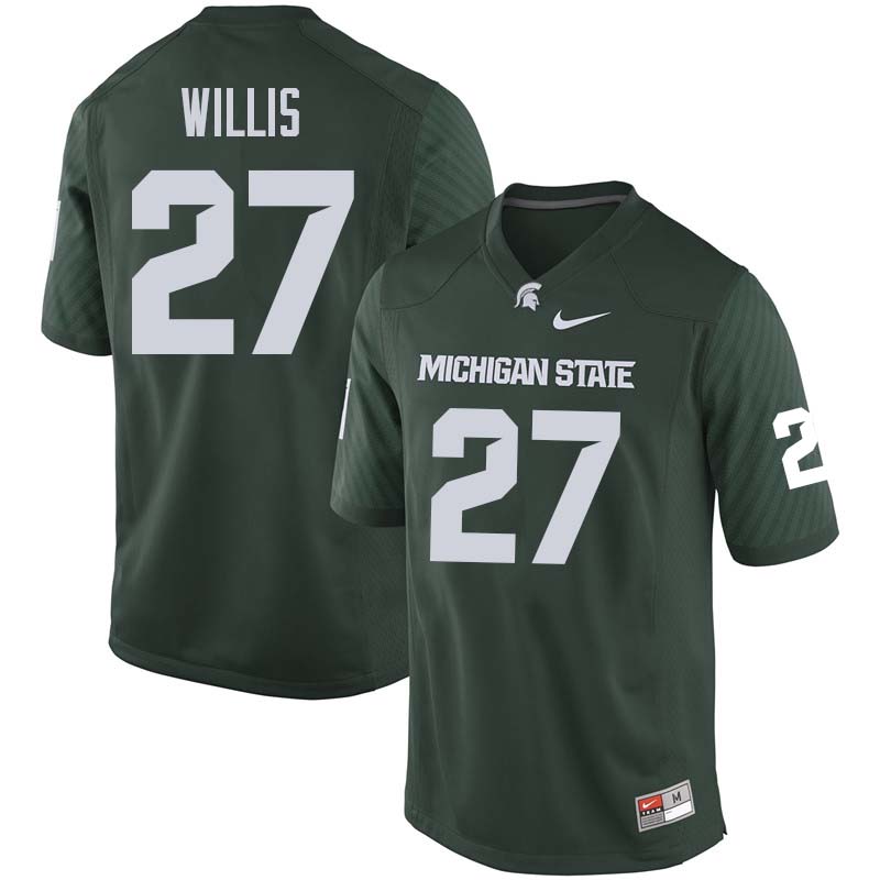 Men #27 Khari Willis Michigan State College Football Jerseys Sale-Green